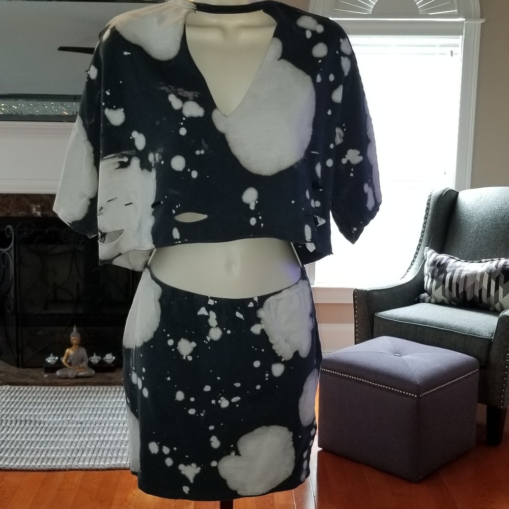 2 piece mini skirt set